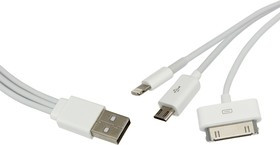 18-1126, Кабель-переходник USB - iphone5/ipad 4/ipod 5 на micro usb