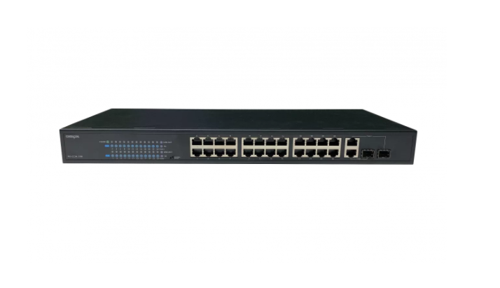Неуправляемый стоечный 24 портовый PoE коммутатор PUS-CC24L-370R с изоляцией портов