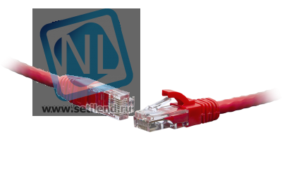 Коммутационный шнур U/UTP 4-х парный cat.5e 0.3м PVC standart красный