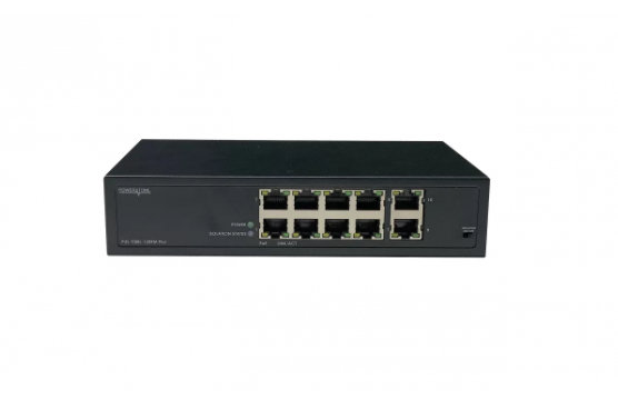 Неуправляемый 8 портовый PoE коммутатор PUS-TT08L-120RM Plus с изоляцией портов и возможностью установки в стойку