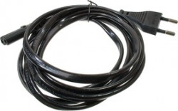 ШНУР ПИТАНИЯ ДЛЯ РЭА 2Х0.75КВ.ММ 1.80М ЧЕРНЫЙ