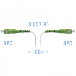 Патчкорд оптический FTTH SC/APC, кабель 604-02-01W, 100 метров