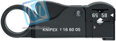 Инструмент для удаления изоляции с коаксиальных кабелей Knipex KN-166005SB