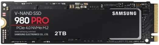 Накопитель SSD Samsung 980 PRO, PCIe M.2, NVMe, V-NAND 3-bit MLC, 2 ТБ