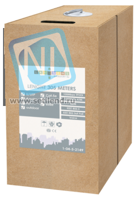 Кабель витая пара LANsens UTP, 4 пары Cat.5e, PE, outdoor, master, 305м