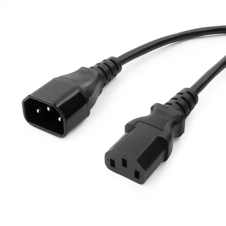Кабель питания IEC320-C14/IEC320-C13, 220B, 10А, 0.6 м