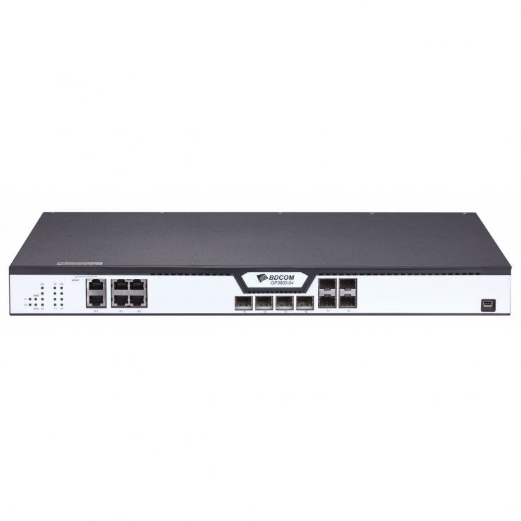 OLT BDCOM GP3600-04-2AC с 4 портами GPON (SFP), 4 комбо-портами, 4хSFP, 4 SFP+, 2 БП АC