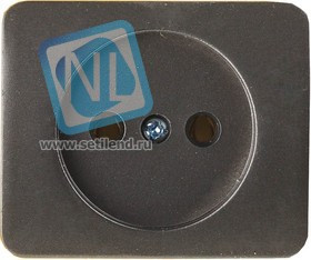 SV-54100-DM, Розетка СВЕТОЗАР "ГАММА" без заземления, одинарная, без вставки и рамки, цвет темно-серый металлик,
