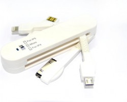 Переходник USB iphone5/4/microUSB, складной
