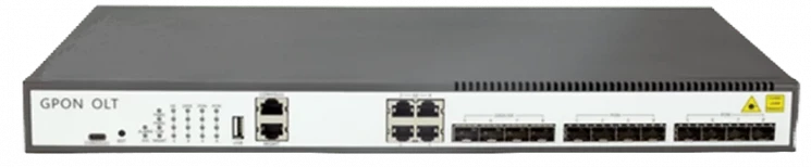 Станционный терминал SNR OLT с 8 портами GPON (SFP), 4 портами 10G/SFP+, 4 комбо-портами 10/100/1000-Base-T/SFP