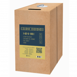 Кабель витая пара LANsens UTP, 2 пары Cat.5e, PVC, indoor, 305м