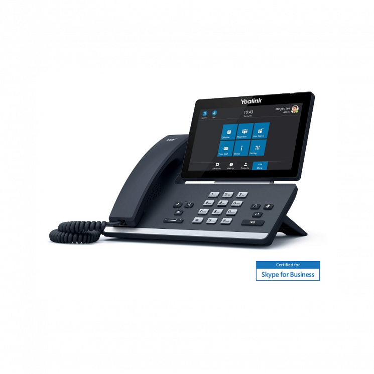 IP-телефон Yealink SIP-T58A, Skype for Business, Цветной сенсорный экран, WiFi, Bluetooth, GigE, без видео, без БП