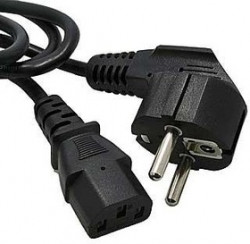 SCZ-1 (80350), Кабель сетевой 220В прямой (черный) 1.8м