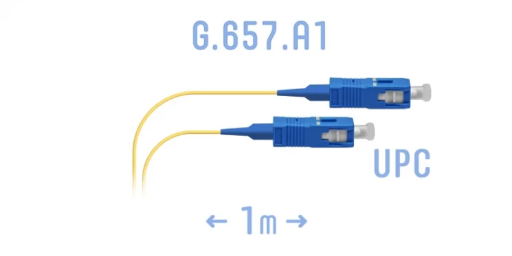 Шнур монтажный оптический SC/UPC SM G.657.A1 1 метр