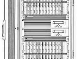 Дисковая система хранения HP AD522A EVA8000 2C12D 60Hz 42U Cabinet. A 4U controller assembly with two HSV210 controllers, twelve M5314A 3U dual-redundant FC Loop 14-bay disk enclosures, and four 12-port FC loop switches in a 42U Storage Cabinet.-AD522A(NE