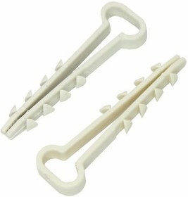 07-4611, Дюбель-хомут нейлоновый прямоугольный 5-10 мм, белый (упак. 100 шт)