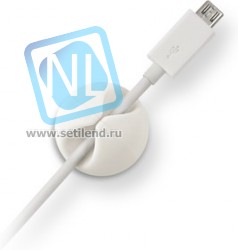 CM1101W, Зажим кабельный, одинарный, круглый, приклеивающийся, белый