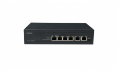 Неуправляемый 4 портовый PoE коммутатор PUS-TT04L-60RM Plus с изоляцией портов и возможностью установки в стойку
