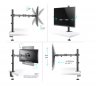 Кронштейн для мониторов Onkron D121E черный 10"-32" макс.8кг настольный поворот и наклон