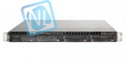 Платформа Supermicro 1U SYS-6018R-MTR, Два процессора E5-2600v3/v4, DDR4, 4x3,5" HDD SATA, 2x1000Base-T