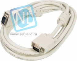 Кабель SVGA NINGBO CAB016S-10F, VGA (m) - VGA (m), ферритовый фильтр , 3м, белый