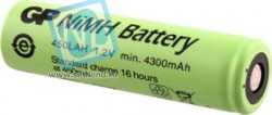 GP 450LAH(4/3А), Аккумулятор никель-металлгидридный NiMH 4300mAh (1шт) 1.2В