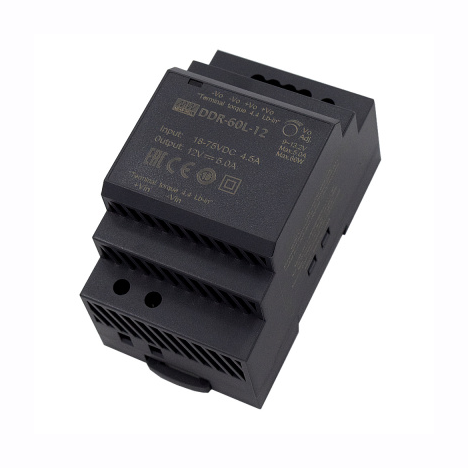 DDR-60L-12, DC/DC преобразователь, 60Вт, вход 18-75В,выход 12В/5А Mean Well