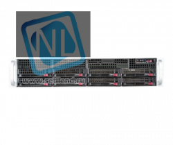 Платформа Supermicro 2U SYS-6028R-WTR, Два процессора E5-2600v3/v4, DDR4, 8x3,5" HDD SATA, 2x1000Base-T