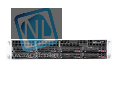 Платформа Supermicro 2U SYS-6028R-WTR, Два процессора E5-2600v3/v4, DDR4, 8x3,5" HDD SATA, 2x1000Base-T