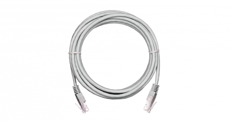 Коммутационный шнур NETLAN U/UTP 4 пары,Кат.5е (Класс D),100МГц, 2хRJ45/8P8C, T568B, заливной, BC (чистая медь), PVC нг(B),серый, 1,5м, уп 10шт