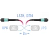 Патчкорд оптический MPO/UPC FF MM (50/125 OM4), 8 волокон, 2 метра (Cross)