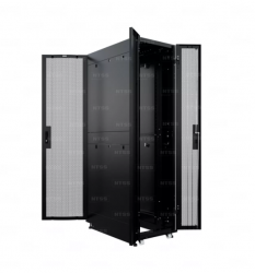 19" серверный шкаф ПРОЦОД 42U 600х1200 мм, передняя дверь перфорация, задние двери двойная перф., регулируемые опоры, RAL 9005