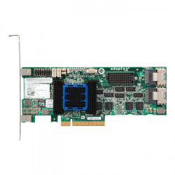 RAID-контроллер Adaptec ASR-6805 (PCI-E v2 x8, LP) KIT (SAS 6G, RAID 0,1,10 (SAS 6G, RAID 0,1,10,5,6,50,8port(int2*SFF8087), 512Mb onboard,Каб.(2шт#2
