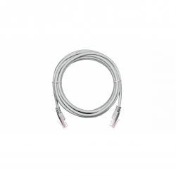 Коммутационный шнур NETLAN U/UTP 4 пары,Кат.5е (Класс D),100МГц, 2хRJ45/8P8C, T568B, заливной, BC (чистая медь), PVC нг(B),серый, 3м, уп 10шт