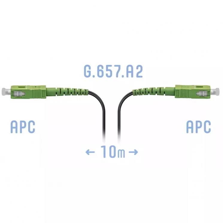 Патчкорд оптический FTTH SC/APC, кабель 604-04-01, 10 метров