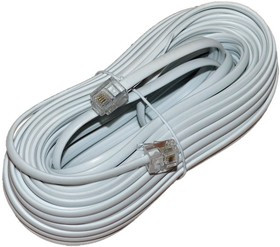 PL1206, Удлинитель телефонный 7м, белый