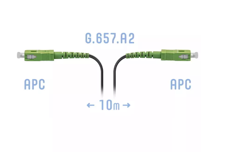 Патчкорд оптический FTTH SC/APC, кабель 604-02-01, 10 метров