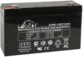 DJW6-12, Аккумулятор свинцовый 6B-12Ач 151x50x94
