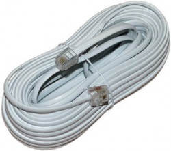 PL1208, Удлинитель телефонный 10м, белый