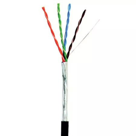 01-0045-3-25, Кабель UTP 4PR 24AWG, CCA, CAT5e, PE черный, (OUTDOOR) (бухта 25 м)