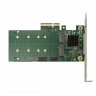 Переходной адаптер PCIe 2.0 x4 на 2xM.2 и 2xSATA