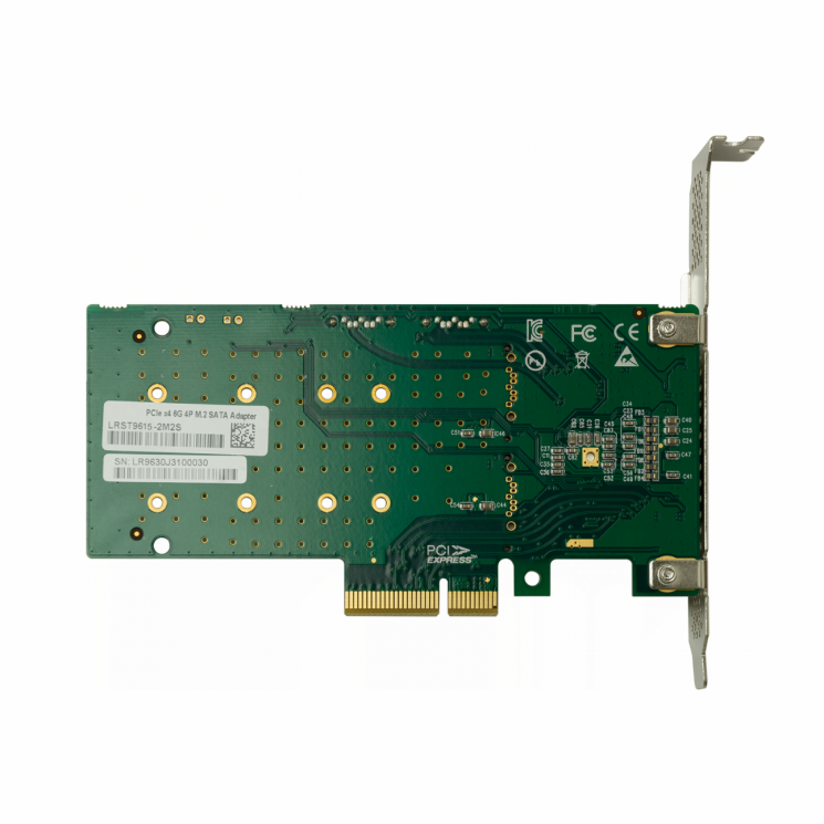Переходной адаптер PCIe 2.0 x4 на 2xM.2 и 2xSATA
