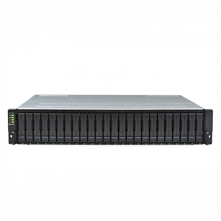 Система хранения данных Infortrend GS1024R2CBF-D (2xCtrl, до 24xHDD, 2xSAS12G внеш. порт, 4x4GB, 8x1G портов iSCSI)
