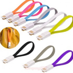 PL1320(PL1321, PL1322,PL1323, PL1324,PL1325,PL1326), Кабель USB2.0 A вилка - Micro USB, "браслет", цветной, 0.25м