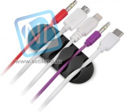 CM1104B, Зажим кабельный 5-х закругленный, приклеивающийся, черный