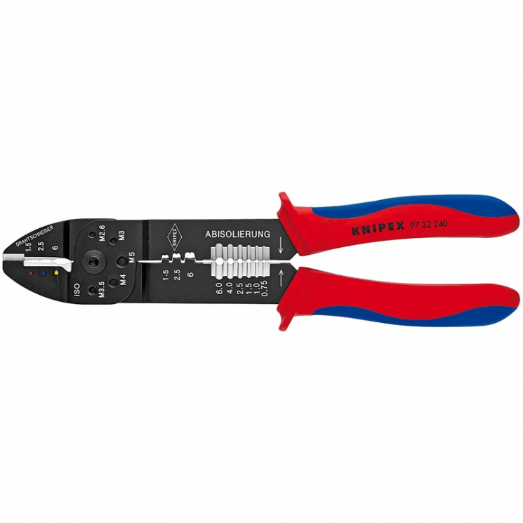 Клещи зажимные для опрессовки (0,50 - 6,00mm²) Knipex KN-9722240