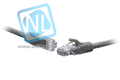 Коммутационный шнур F/UTP 4-х парный cat.5e 0.3м PVC standart серый