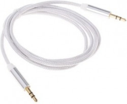 PL1003, Кабель 3.5" Jack (M) - 3.5" Jack (M) текстиль, 1м, белый