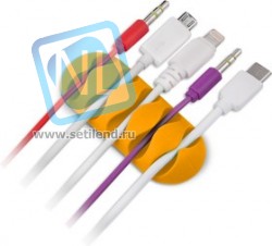 CM1104MX, Зажим кабельный 5-х закругленный, приклеивающийся, цветной