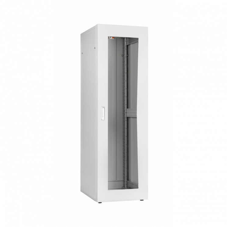 Напольный шкаф серии Lite 19", 33U, стеклянная дверь, Ш600хВ1567хГ600мм, в разобранном виде, серый